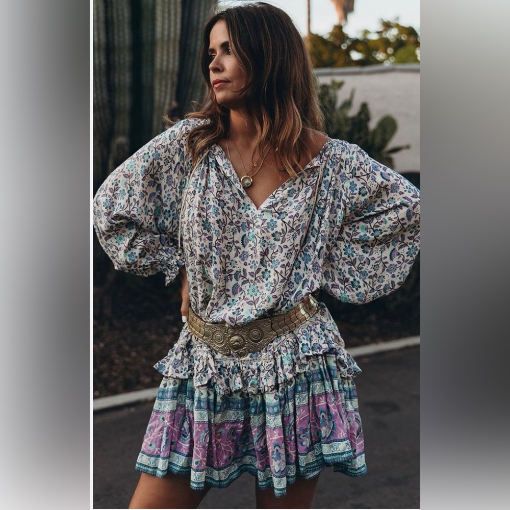 Spell Dahlia Tunic M Blue